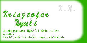 krisztofer nyuli business card